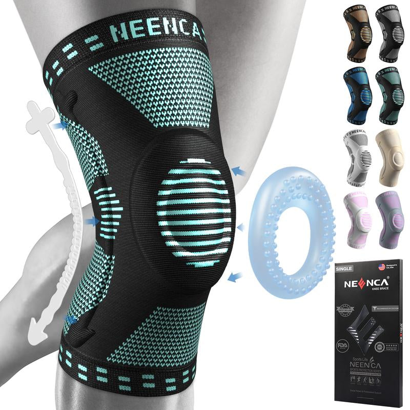【Outdoorfun】Neenca Sports Knee Sleeve for Runner, Workout, Gym, Basketball, Volleyball, Hiking Spicy Dill Knee Pain Breathable Sponge Knee Pads Tool Volleyball Tool Basketball Gear Leg Protector Leg Supporter Knee Brace