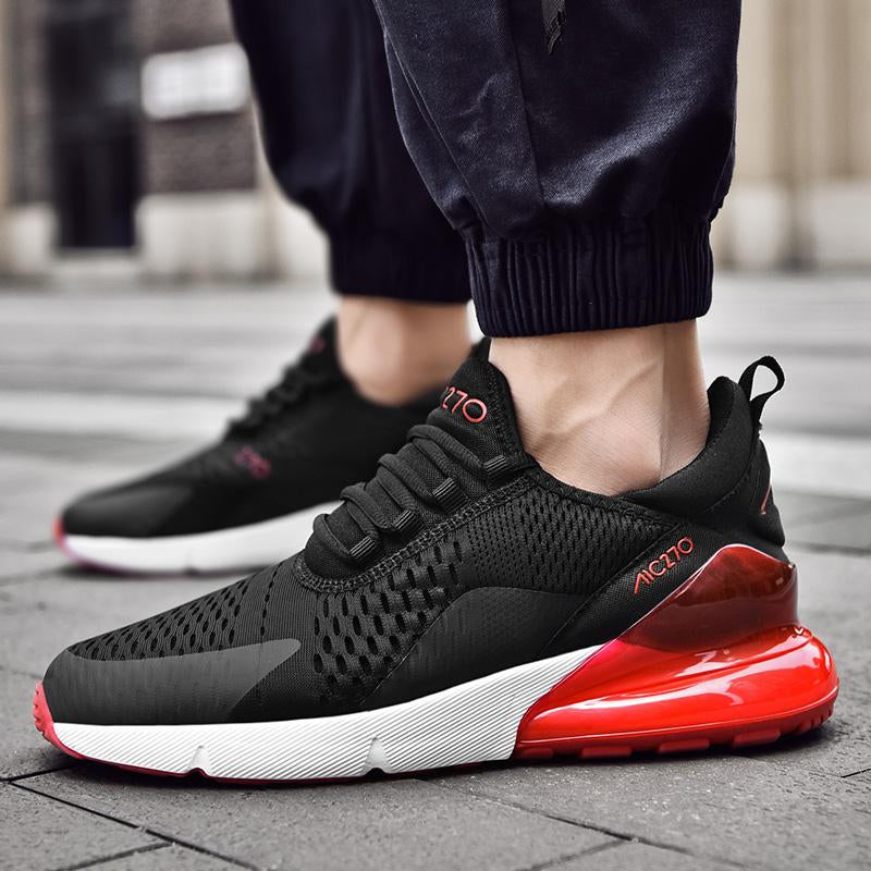 Breathable Cross-Training Shoes for Fitness Freaks – HIIT, Yoga & Gym Sessions Black and Red