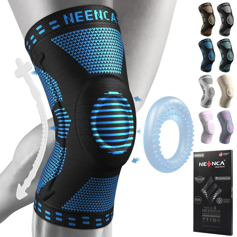 【Outdoorfun】Neenca Sports Knee Sleeve for Runner, Workout, Gym, Basketball, Volleyball, Hiking Spicy Dill Knee Pain Breathable Sponge Knee Pads Tool Volleyball Tool Basketball Gear Leg Protector Leg Supporter Knee Brace