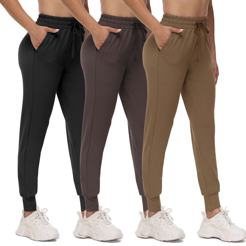SHOWITTY 1/3 Pack Women'S plus Size Joggers with Pockets - Comfy Sweatpants for Yoga Lounge Black Workout Pants