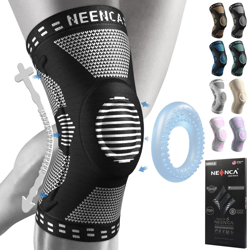 【Outdoorfun】Neenca Sports Knee Sleeve for Runner, Workout, Gym, Basketball, Volleyball, Hiking Spicy Dill Knee Pain Breathable Sponge Knee Pads Tool Volleyball Tool Basketball Gear Leg Protector Leg Supporter Knee Brace