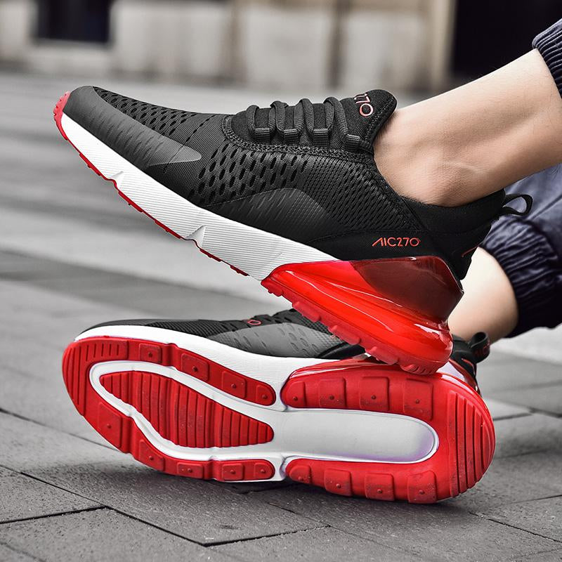 Breathable Cross-Training Shoes for Fitness Freaks – HIIT, Yoga & Gym Sessions Black and Red