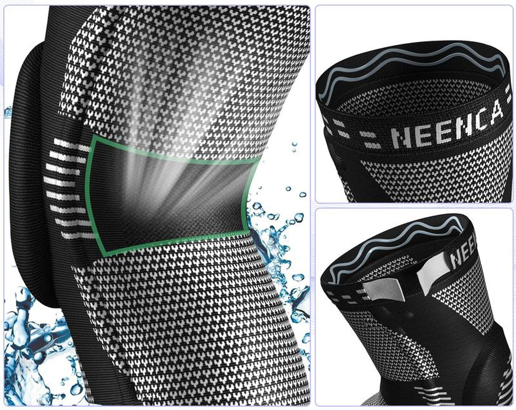 【Outdoorfun】Neenca Sports Knee Sleeve for Runner, Workout, Gym, Basketball, Volleyball, Hiking Spicy Dill Knee Pain Breathable Sponge Knee Pads Tool Volleyball Tool Basketball Gear Leg Protector Leg Supporter Knee Brace