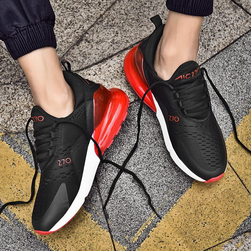 Breathable Cross-Training Shoes for Fitness Freaks – HIIT, Yoga & Gym Sessions Black and Red