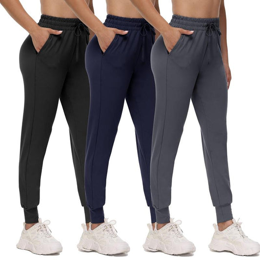 SHOWITTY 1/3 Pack Women'S plus Size Joggers with Pockets - Comfy Sweatpants for Yoga Lounge Black Workout Pants