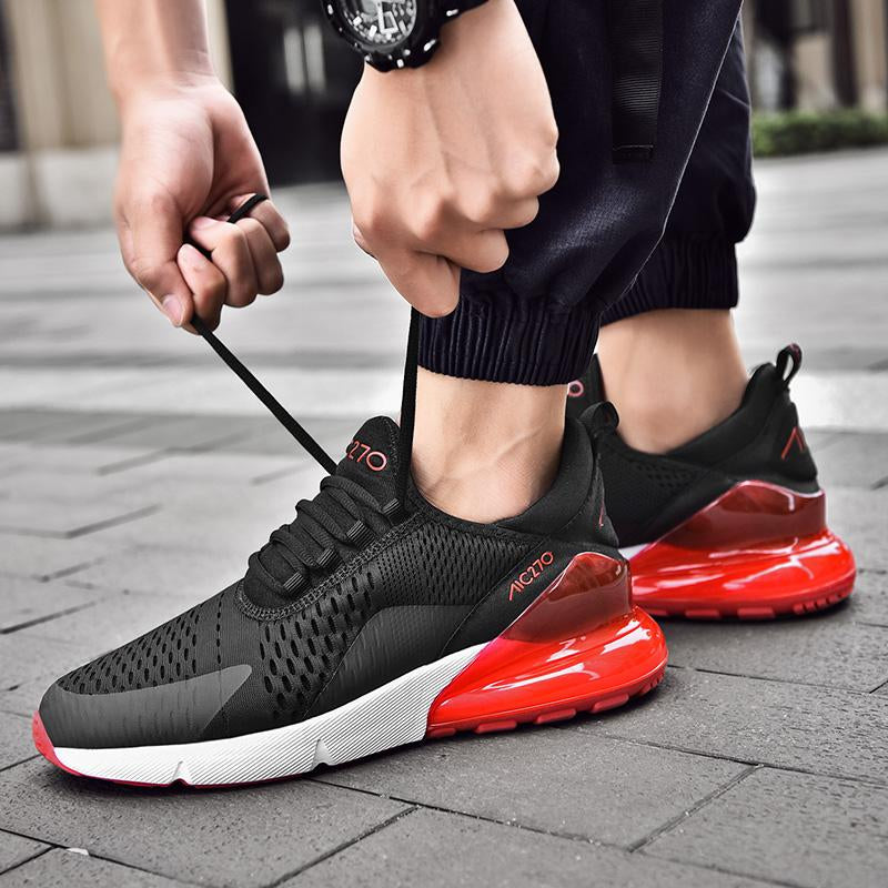 Breathable Cross-Training Shoes for Fitness Freaks – HIIT, Yoga & Gym Sessions Black and Red