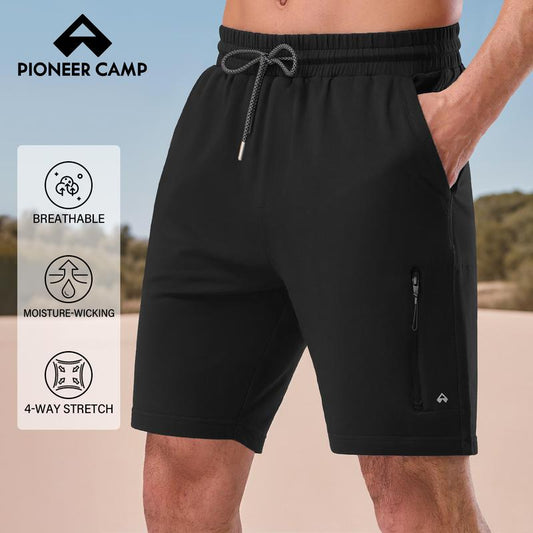 Pioneer Camp Sweat Shorts for Men 7" Inseam Cotton Athletic Casual Shorts with 4 Pockets for Gym Workout Lounge Summer Shorts
